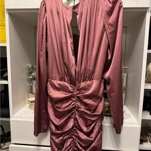 Fashion Nova Dusty Rose Backless Dress